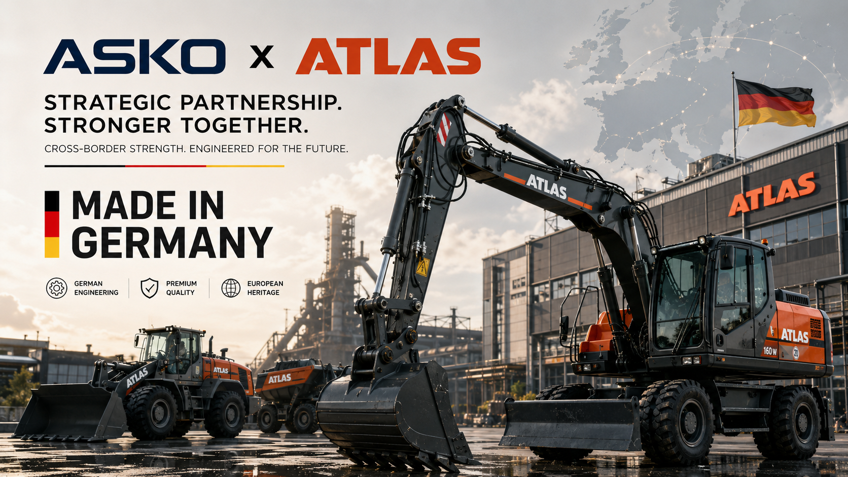 ASKO Holding ve Alman ATLAS iş makineleri Made in Germany küresel sanayi yatırımı