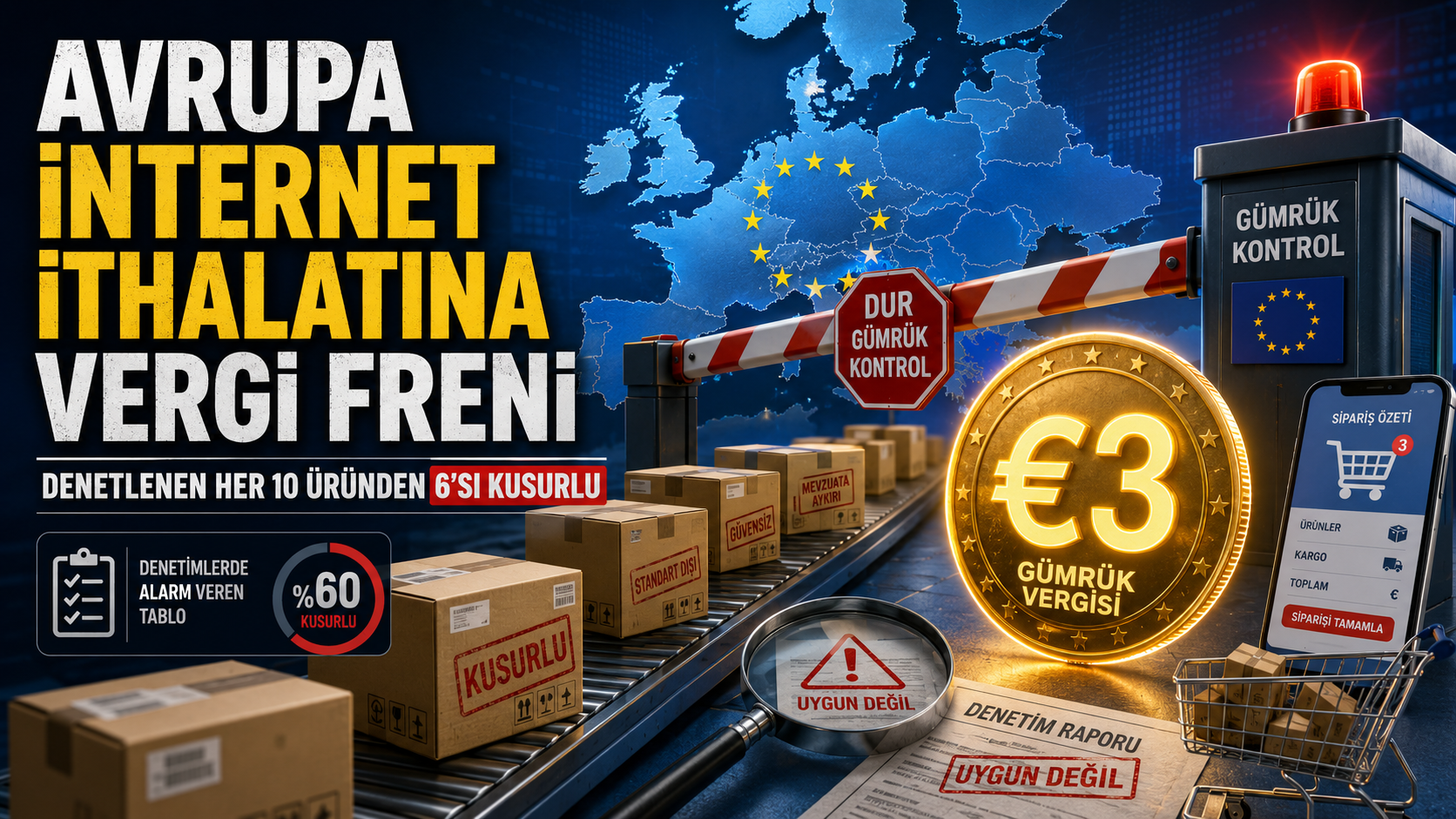 Avrupa Birliği internet ithalatına 3 avro gümrük vergisi e-ticaret paketleri ve ürün denetimleri