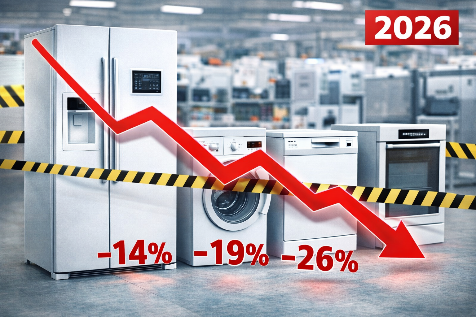 Beyaz eşya sektöründe 2026 satış, ihracat ve üretim düşüşü
