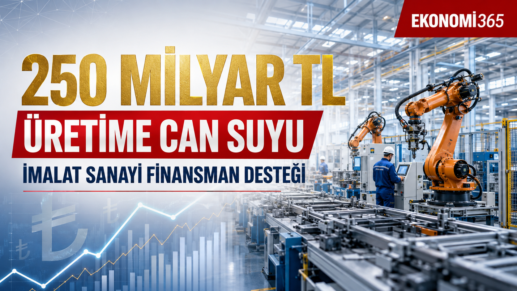 Fabrika üretim hattı ve imalat sanayisine sağlanan 250 milyar TL finansman desteği
