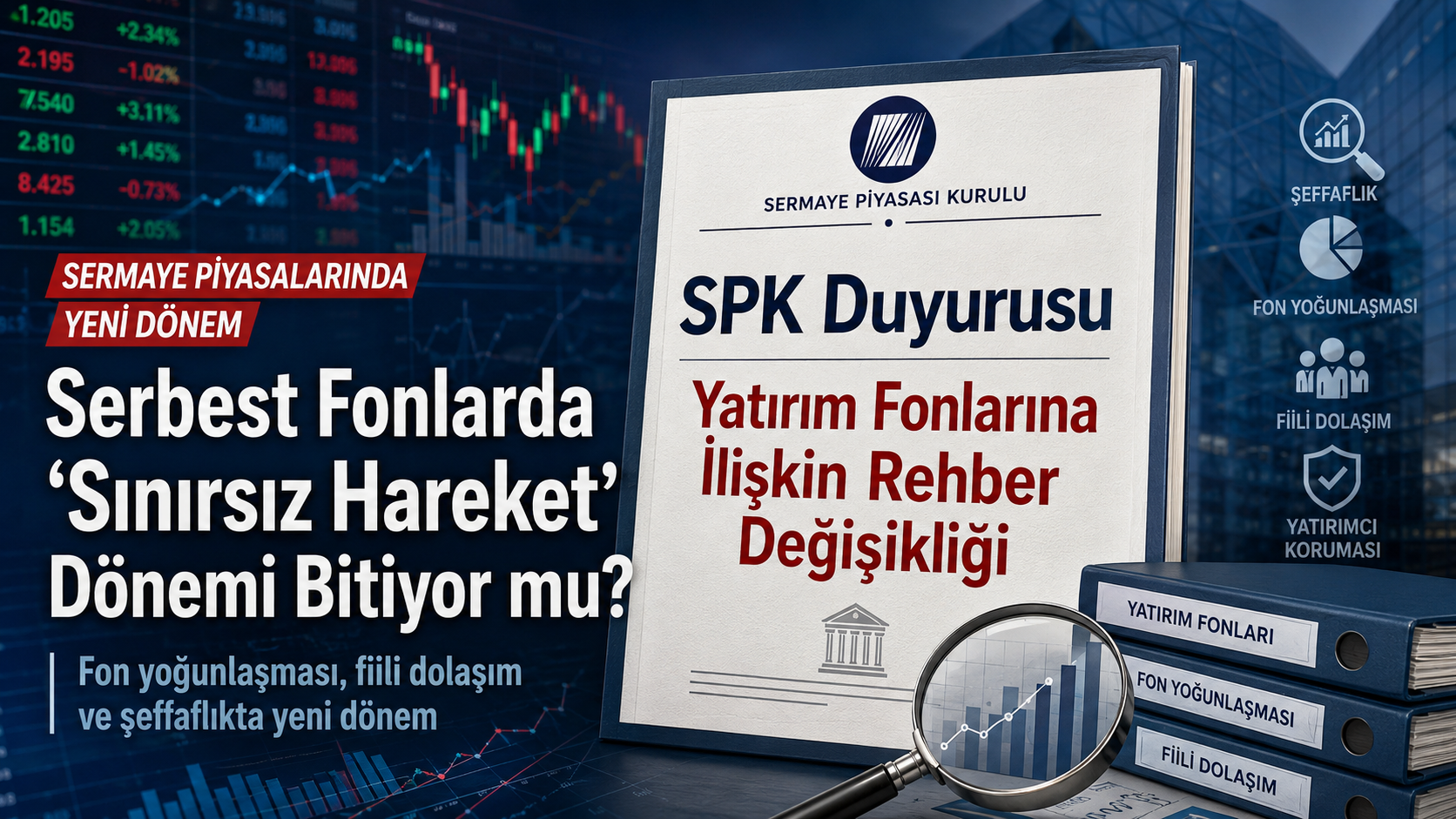 SPK’nın yatırım fonlarına ilişkin rehber değişikliği, serbest fonlar, fon yoğunlaşması, fiili dolaşım ve şeffaflık düzenlemeleri