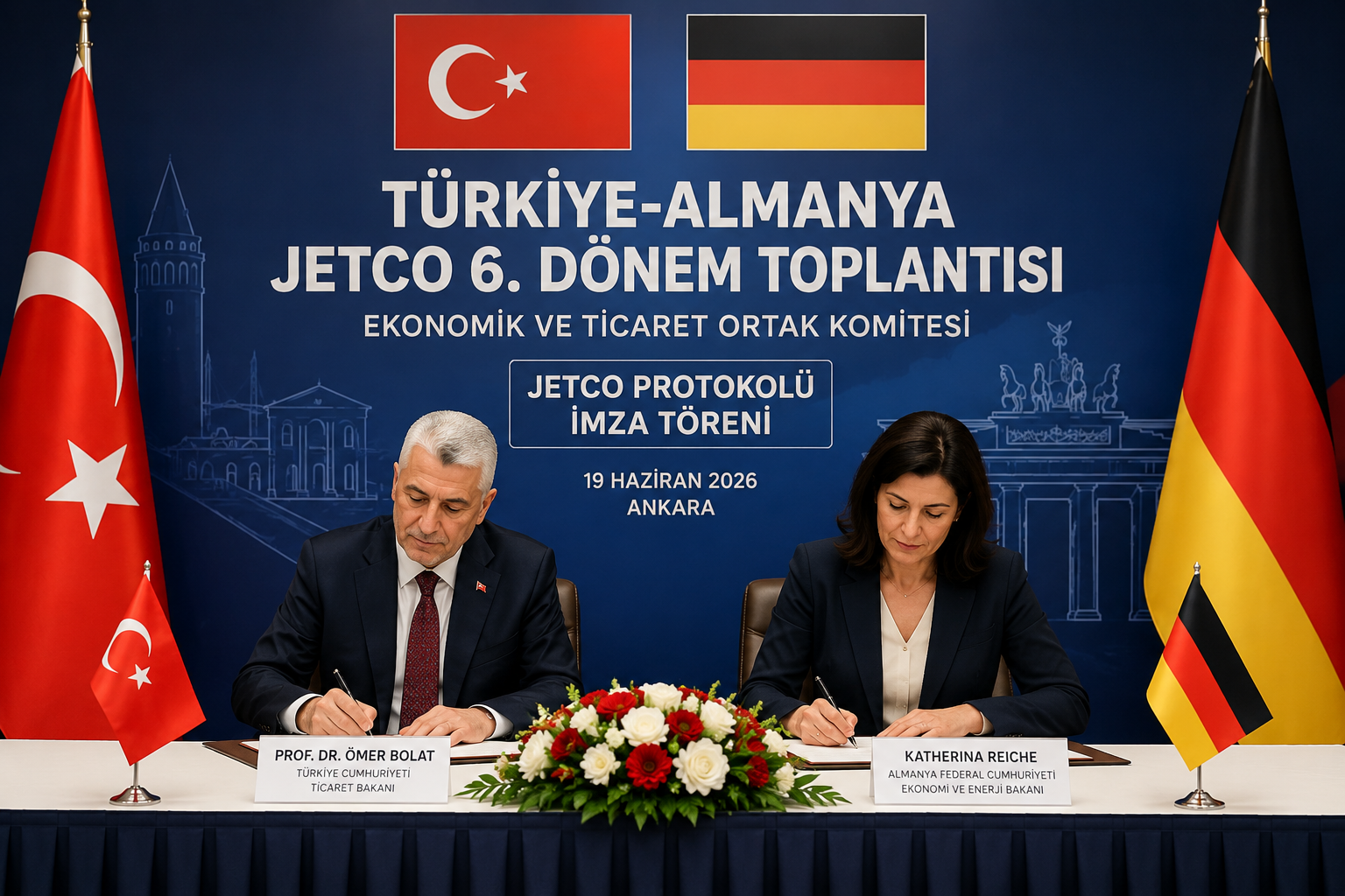 Türkiye Almanya JETCO Protokolü ticaret yatırım enerji yeşil dönüşüm ve 60 milyar dolar hedefi