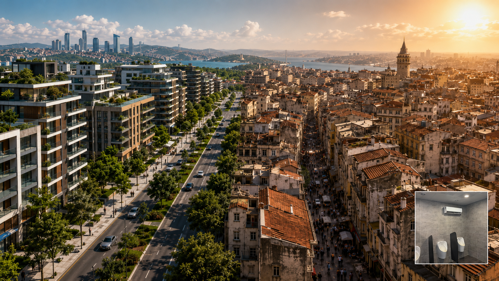 Avrupa klima tartışması Türkiye tuvalette klima sıcak hava dalgası eski bina stoğu şehir ısı adası yeşil alan ve yoğun yapılaşma