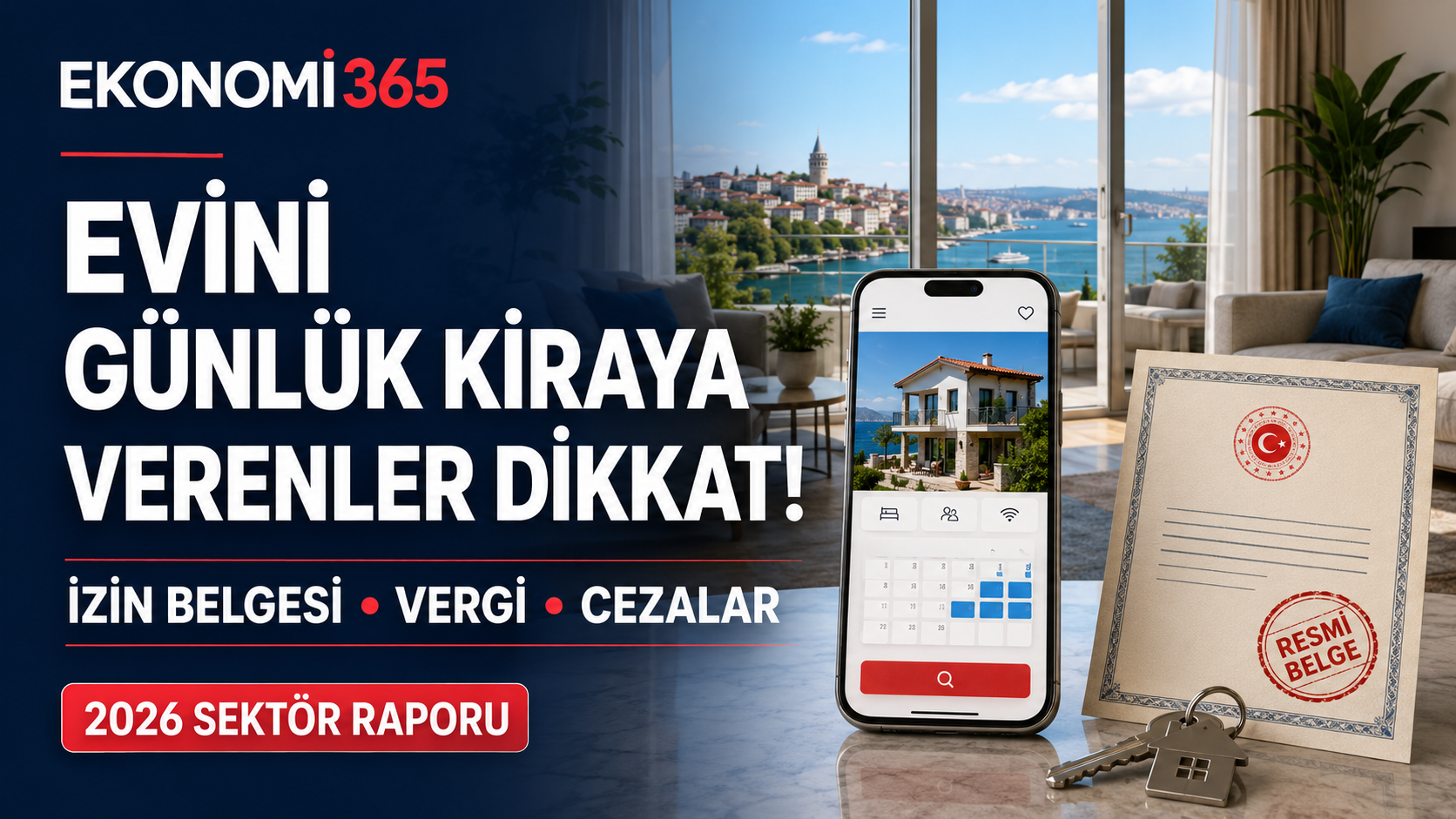 Airbnb günlük kiralık evlerde 2026 izin belgesi vergi cezalar ve yatırım bölgeleri sektör raporu