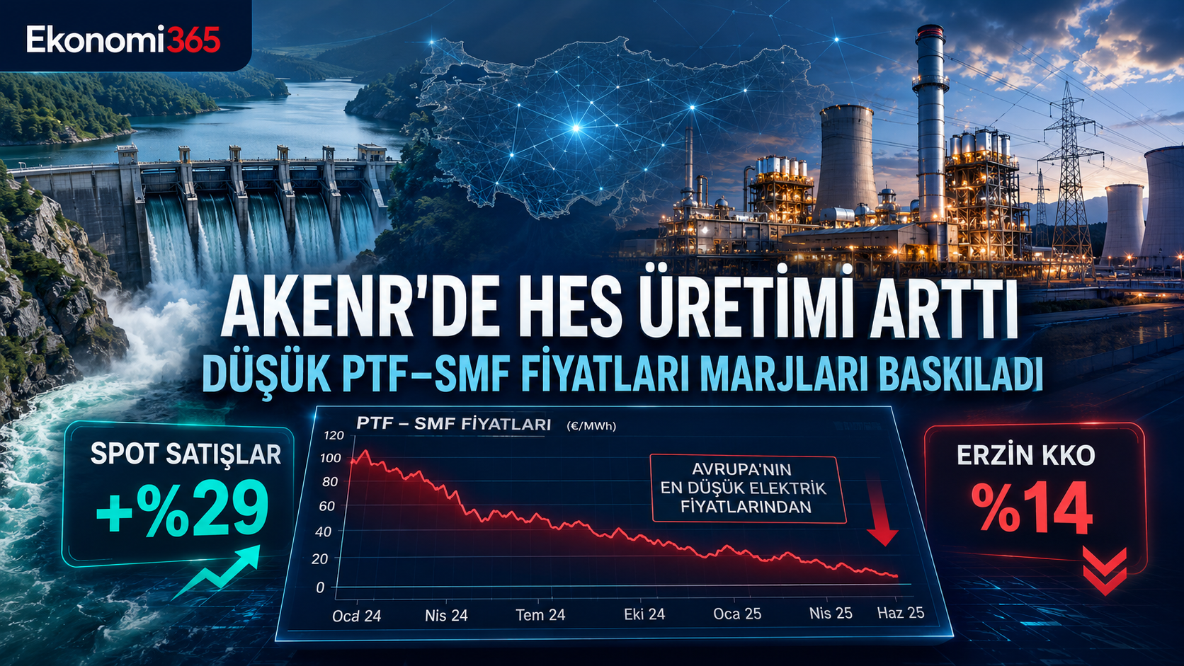 Akenerji AKENR 2026 ilk yarı bilanço analizi HES üretimi Erzin doğal gaz santrali spot piyasa satışları PTF SMF FAVÖK net kâr nakit akışı ve finansal borçlar