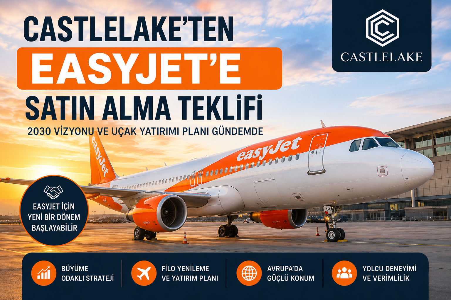 Castlelake easyJet satın alma teklifi easyJet uçakları finansal durum ve havacılık sektörü