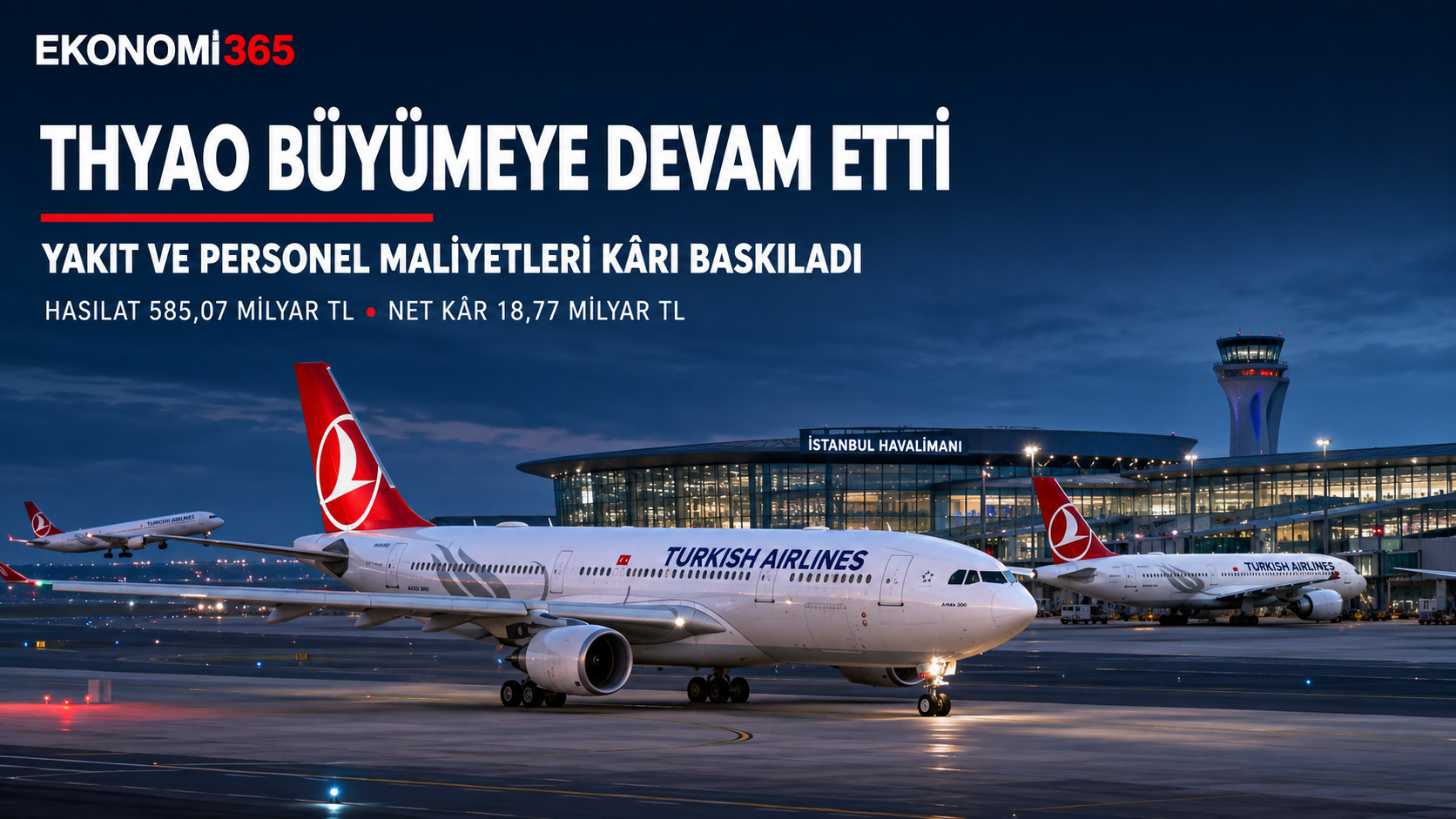 Türk Hava Yolları THYAO 2026 ilk yarı bilanço analizi hasılat net kâr esas faaliyet zararı akaryakıt personel maliyetleri yolcu kargo doluluk ve finansal borç