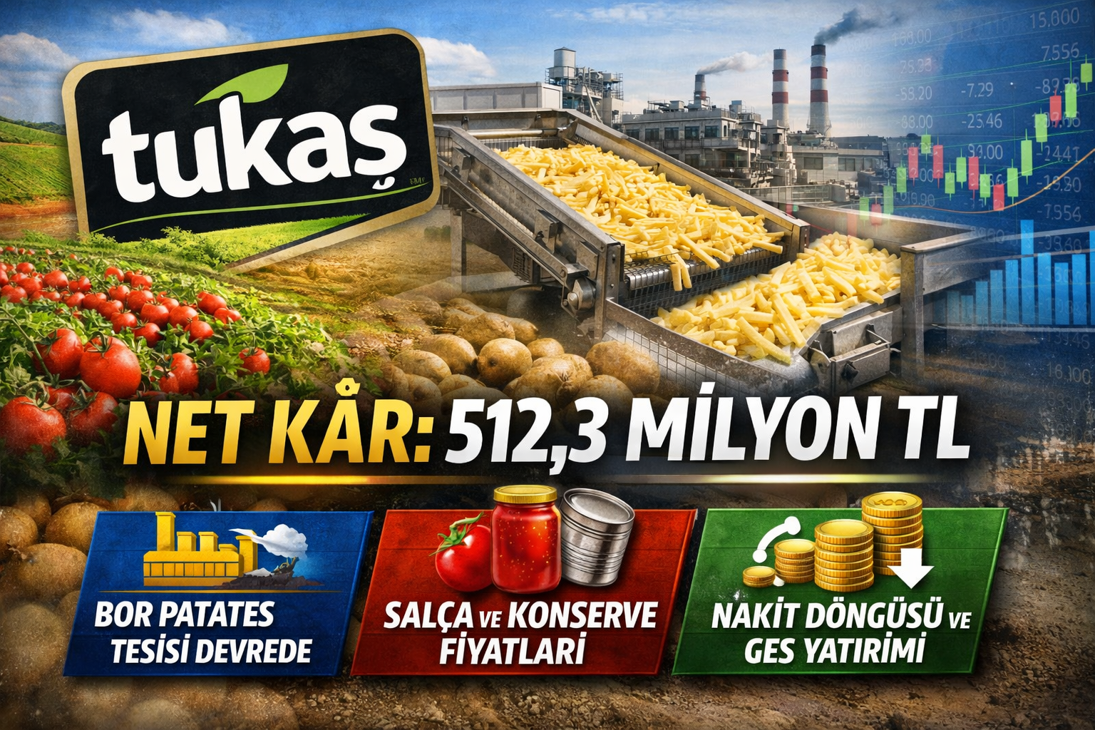 Tukaş 2025 bilanço ve 2026 kârlılık görünümü: Bor dondurulmuş patates hattı ve çatı GES