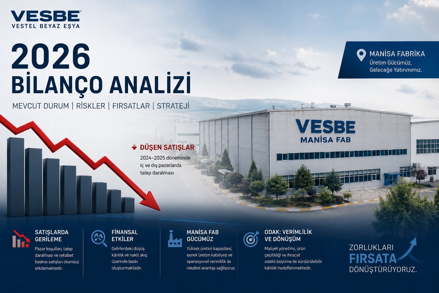 Vestel Beyaz Eşya VESBE 2026 bilanço analizi ikinci çeyrek satışları FAVÖK net zarar net borç ihracat nakit akışı ve 2025 12 2026 3 2026 6 bilanço karşılaştırması