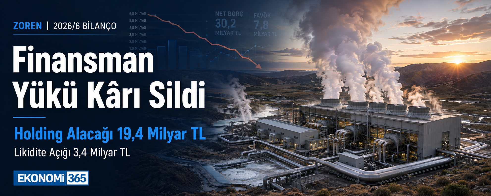 Zorlu Enerji ZOREN 2026 ilk yarı bilanço analizi jeotermal enerji santrali hasılat FAVÖK finansman gideri net zarar likidite açığı net borç ve Zorlu Holding alacağı